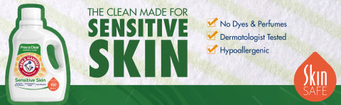  Arm & Hammer - Detergente líquido Sensitive Skin Free & Clear  para ropa, para piel sensible, 32 cargas, 50 onzas líquidas : Salud y Hogar
