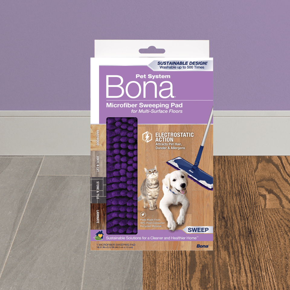 thumbnail video image 2 of Bona Mop Microfiber Cleaning Pad for Hardwood & Hard Surface Floors - Value 3-Pack - For Use With Bona Mops - Dual Zone Cleaning, 2 of 7