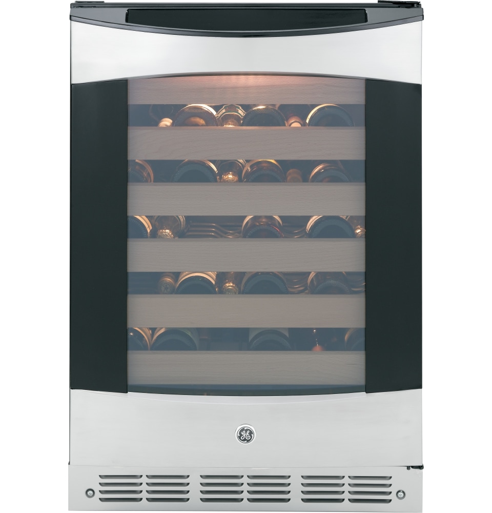 Ge Profile 16 Bottle Capacity Stainless Steel With Black Case Built In Wine Chiller In The Wine Coolers Department At Lowes Com