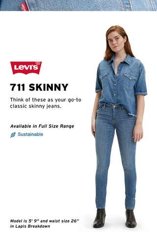 Levi's Women's 711 Marine Overboard Skinny Jeans, Women's Jeans