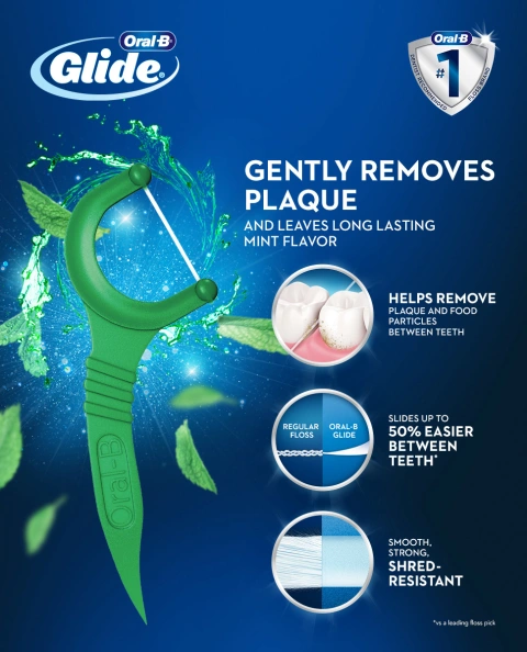 ORAL　BARRIER　×4袋 4 pack) Oral-B Glide with Scope Outlast Dental Floss Picks