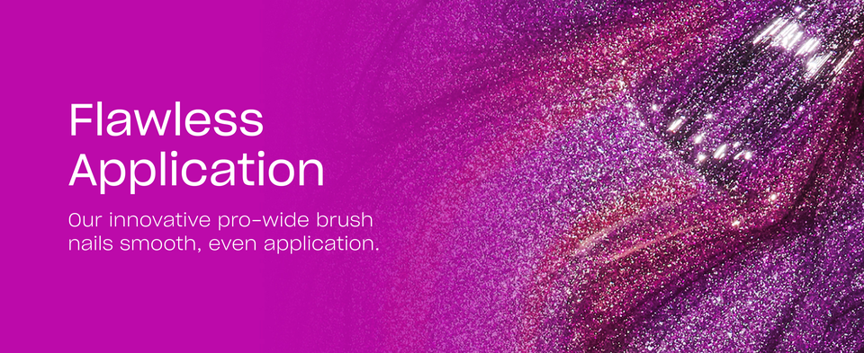 Easy application with pro-wide brush
