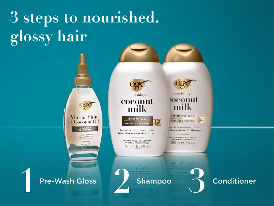3 steps to nourished glossy hair