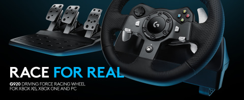 Logitech G920 Driving Force Racing Wheel for Xbox One and Windows - Black  (New in Non-Retail Packaging) 