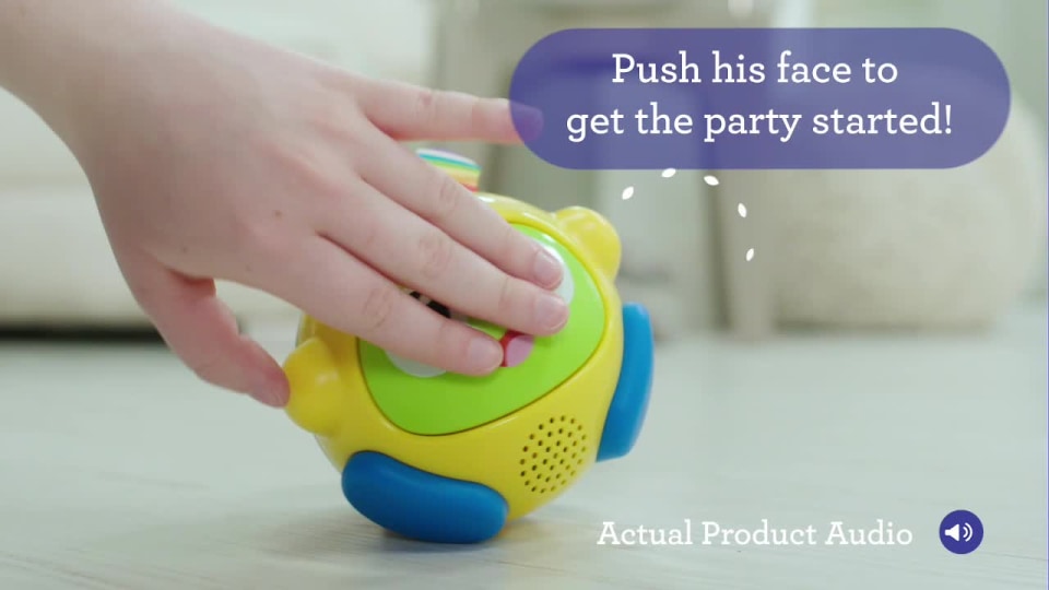 thumbnail video image 2 of Fisher-Price Bright Beats Spin & Crawl Tumble Ball BeatBelle, 2 of 8