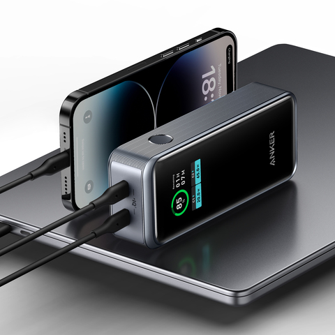 Anker Prime Power Bank, 12,000 mAh 2-Port Portable Charger with 130W  Output, Smart Digital Display, Compatible with iPhone 15/14/13 Series,  MacBook