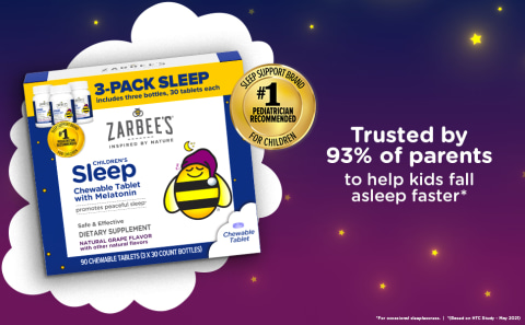 Zarbee's Naturals Children's Sleep Tablets with Melatonin (30 ct., 3 pk.) - Sam's  Club