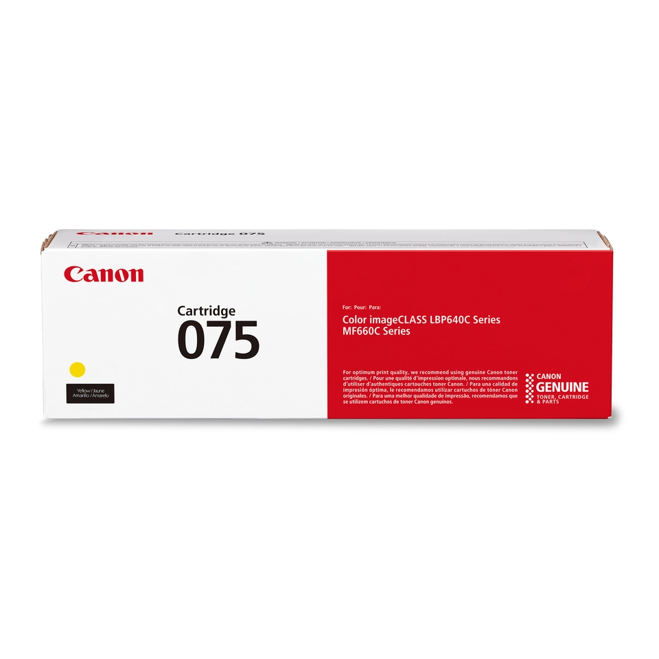 Canon 075 Yellow Standard Yield Toner Cartridge, Prints Up to