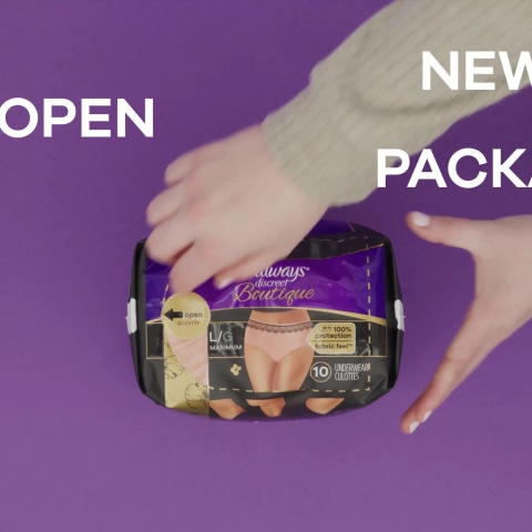 Always Discreet Boutique XL Womens Underwear - 9 Count - shaws