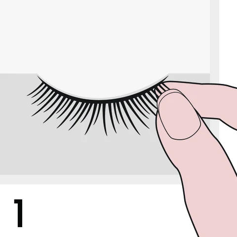 1. Gently remove lash from tray. 