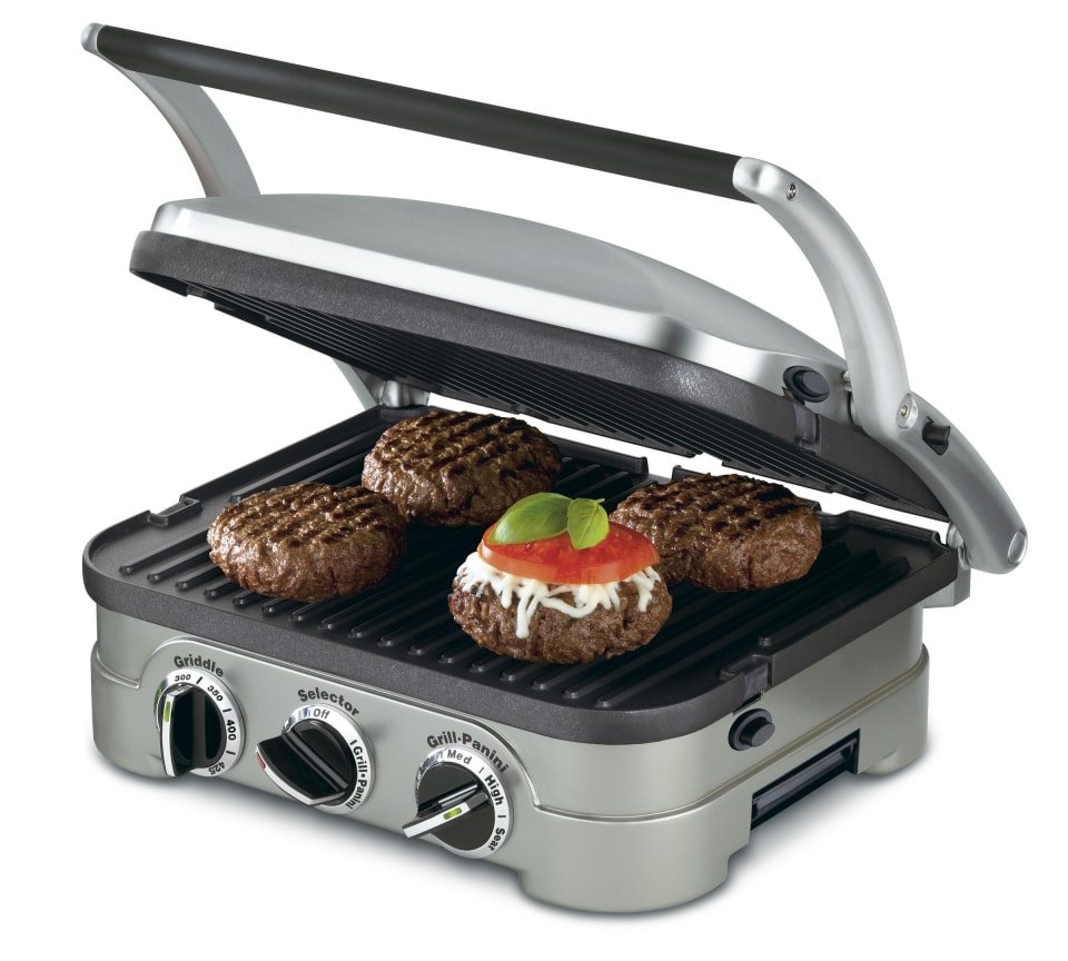 Cuisinart Electric Griddler 5-in-1 Functionality, Stainless Steel