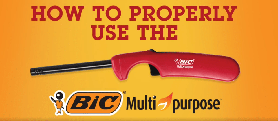 thumbnail video image 2 of BIC Multi-Purpose Flex Wand Lighters, Safe Flexible Metal Wand, Assorted Colors, 1-Count, 2 of 8