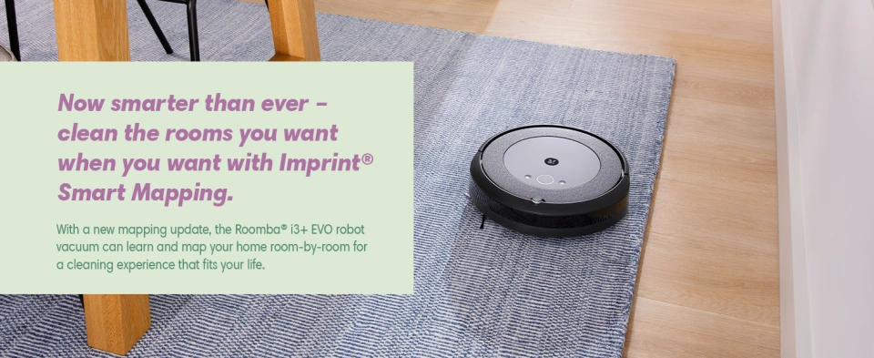 iRobot Roomba i3+ EVO: Smart Mapping, Self-Emptying, Pet Hair & Carpet Tech, Google Compatible - Walmart.com iRobot Roomba i3+ EVO: Smart Mapping, Self-Emptying, Pet Hair & Carpet Tech, Google Compatible - Walmart.com