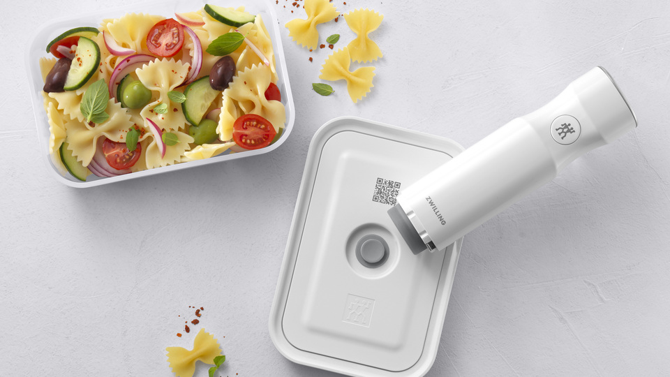 thumbnail video image 2 of ZWILLING Fresh & Save Plastic Lunch Box, Airtight Food Storage Container, Meal Prep Container, BPA-Free, White - Large, 2 of 10