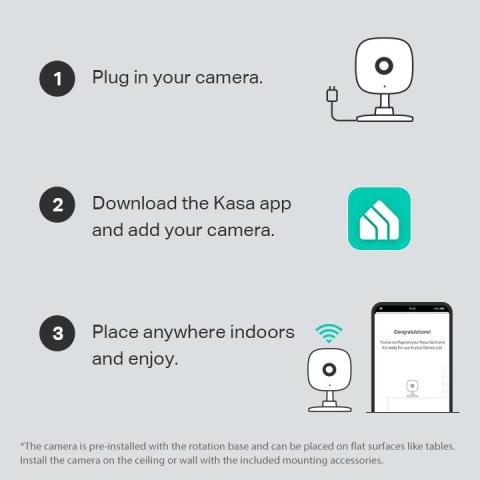 TP-Link - Kasa Smart 2K HD Indoor Wi-Fi Security Camera, Two TP-Link - Kasa Smart 2K HD Indoor Wi-Fi Security Camera, Two