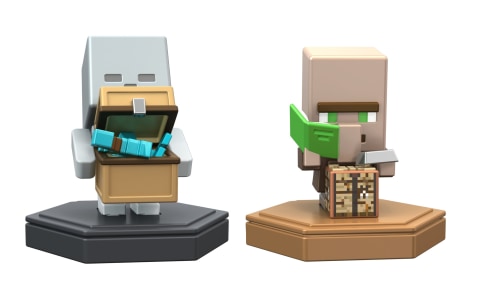 Minecraft Boost Minis Hoarding Skeleton & Crafting Villager Figure