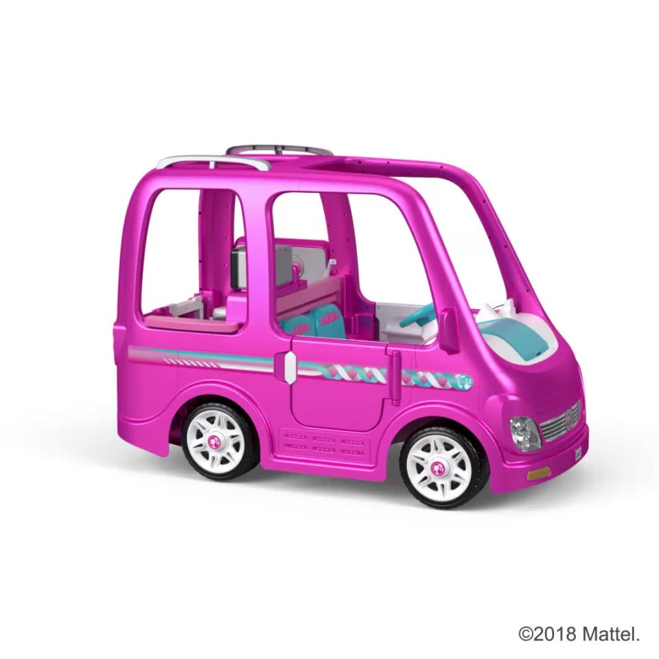 12V Power Wheels Barbie Dream Camper Battery-Powered Ride-On with