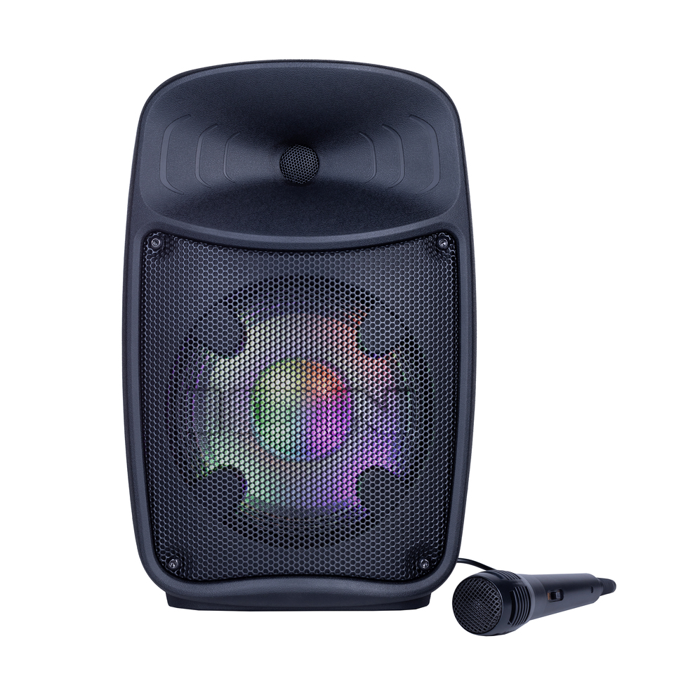 Movable speaker with store mic