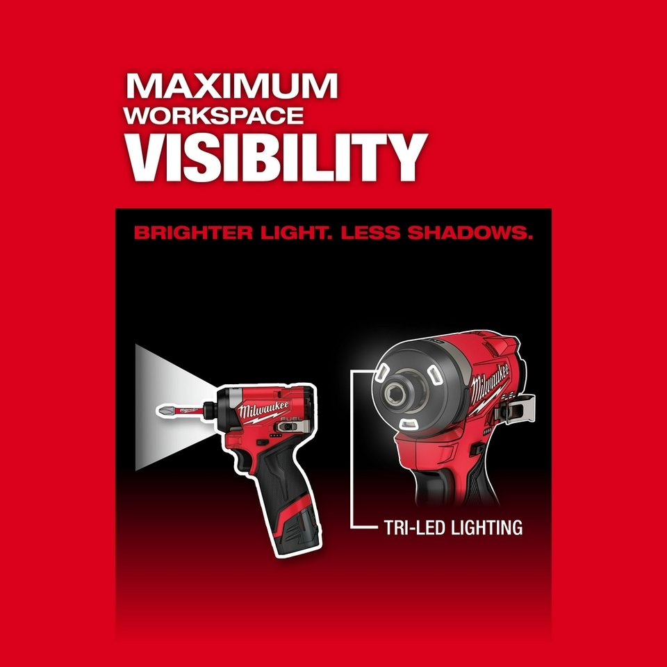 Milwaukee Tool - M12 Cordless Impact Driver: 12V, 1/4