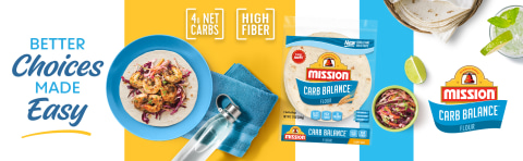 Mission Carb Balance Low Carb High Fiber Soft Taco Flour Tortillas, 8 Count