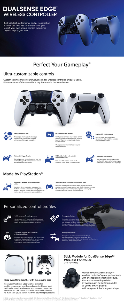 Sony PS5 DualSense Edge Wireless Controller 