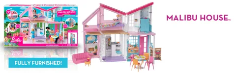 Barbie Estate Malibu House Playset with 25 Themed Accessories Mattel