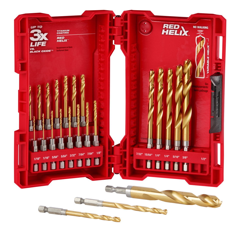 Milwaukee Wood Drill Bits Extension 1/4 inch Spade Boring Bit Set 8 Pcs Hex Kit