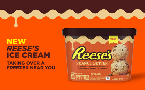 Reese's Peanut Butter Light Frozen Ice Cream With Reese's Peanut Butter Cups  & Peanut Butter Swirl – 48oz : Target