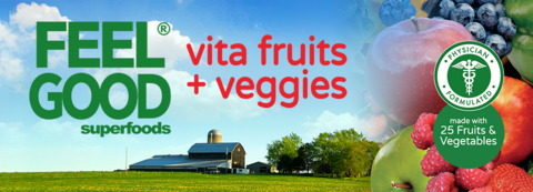 FeelGood Superfoods® vita fruits + veggies; physician formulated; made with 25 fruits & vegetables