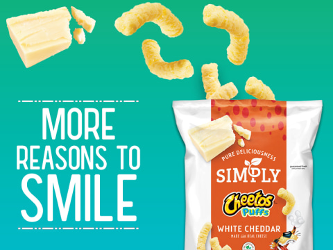 Simply Cheetos White Cheddar Crunchy Cheese Flavored Snacks, 8.5