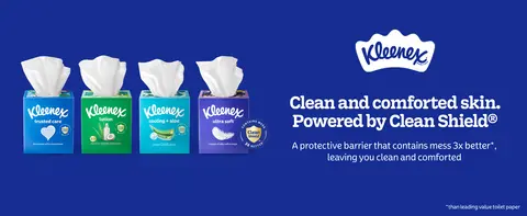 Kleenex Ultra Soft Facial Tissue, 3-Ply, 60 Sheets/Box, 4 Boxes