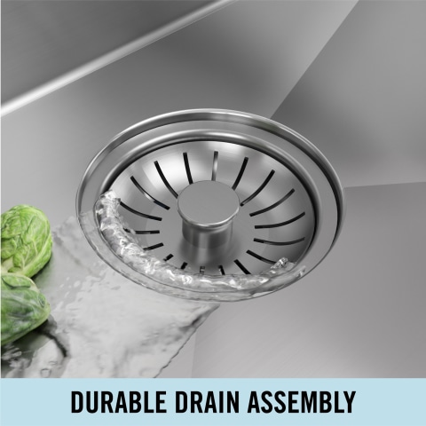 Stainless Steel Drain Assembly w/ Strainer