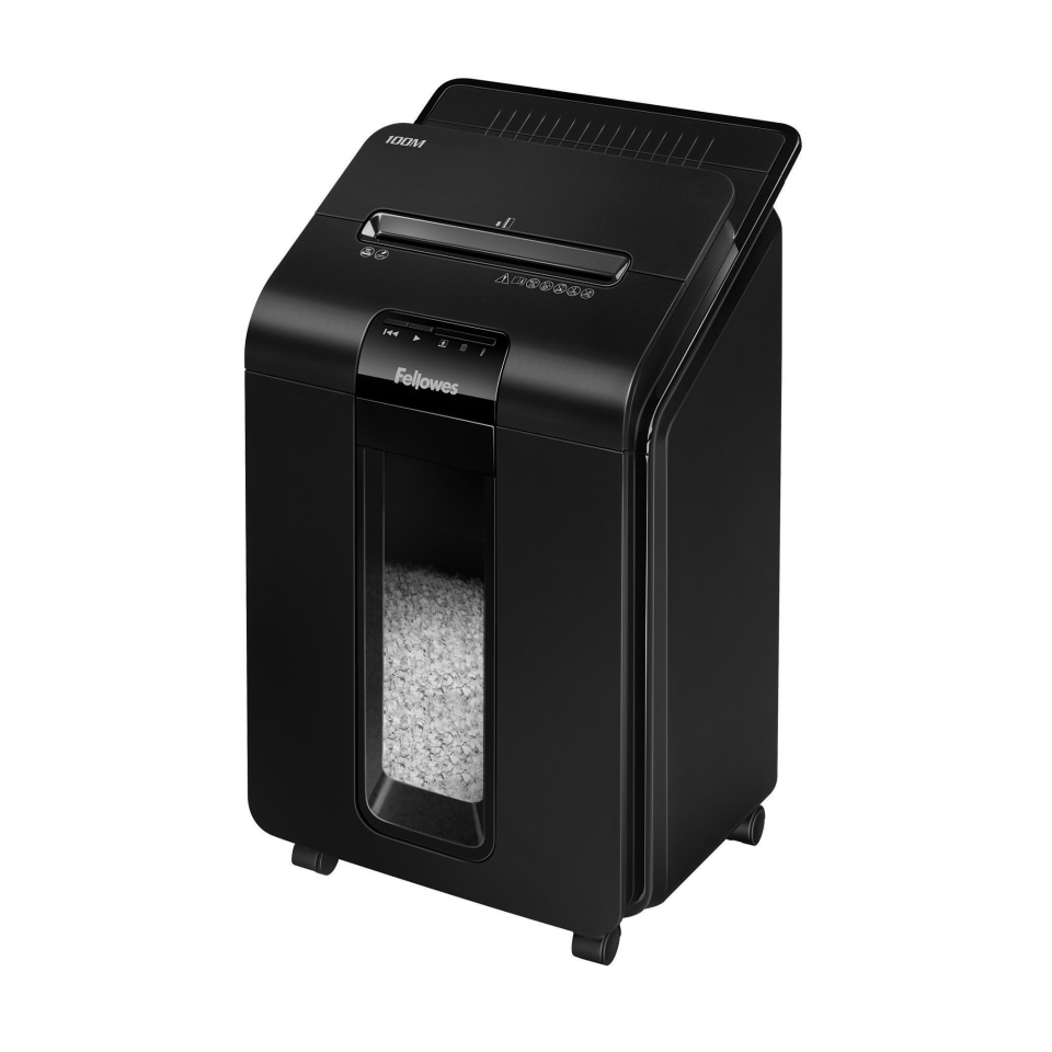 Basics 200-Sheet Auto Feed Cross Cut Paper Shredder with Pullout Basket, Black - New