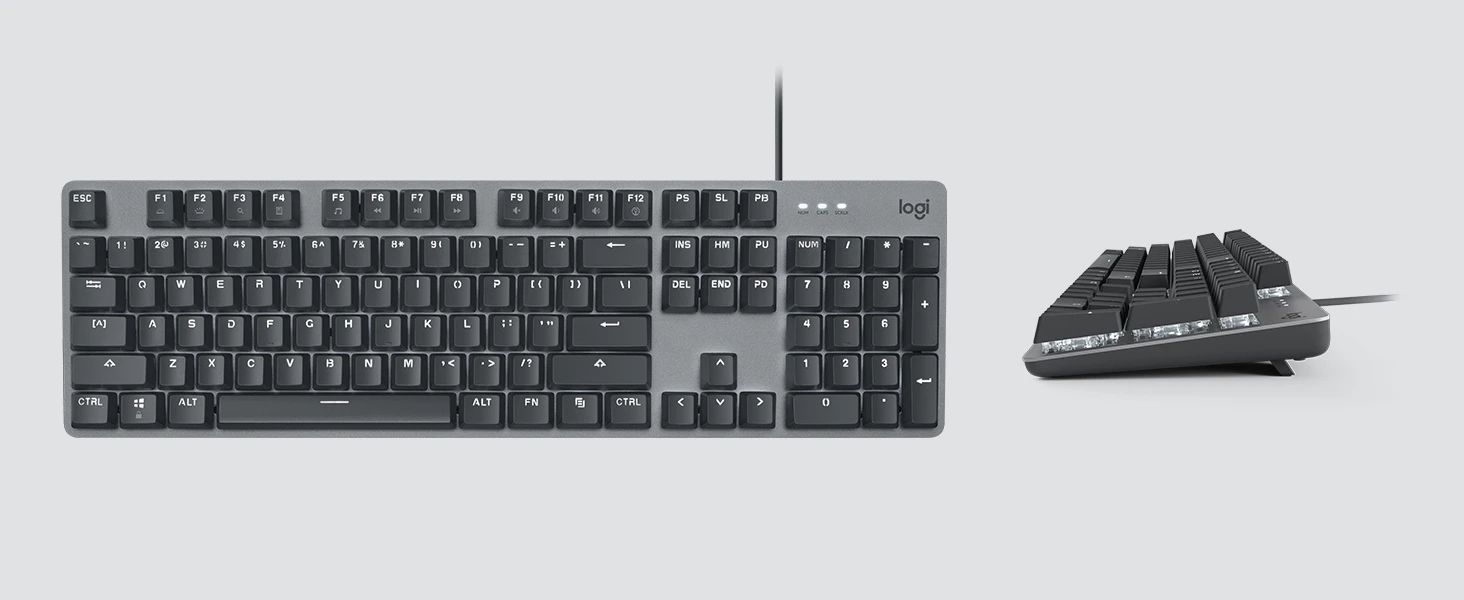 Logitech K845 Mechanical Illuminated Aluminum Gaming Keyboard, Red