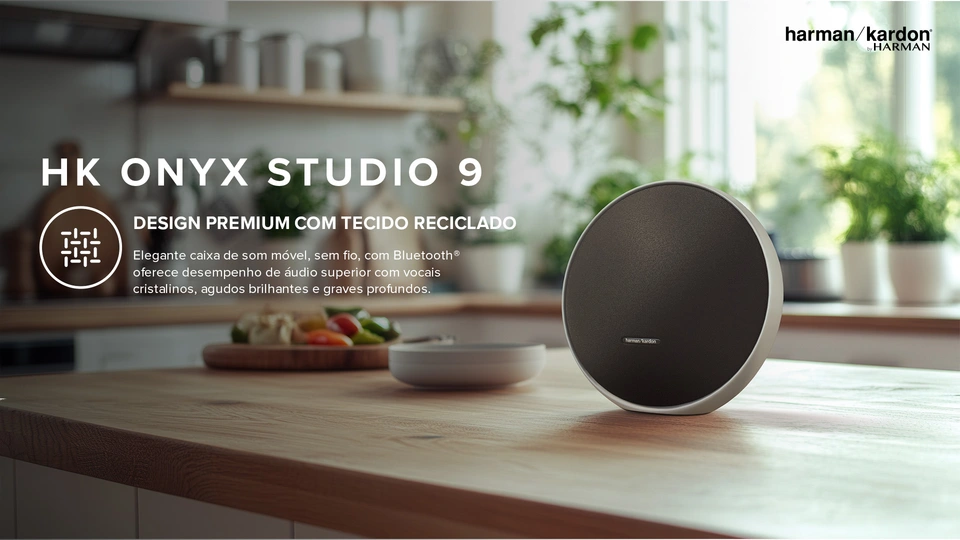 Caixa de Som Harman Kardon Portátil Onyx Studio 9 50W Preta - Info