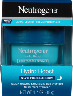 Neutrogena Hydro Boost Hyaluronic Acid Night Pressed Serum, Oil-Free Overnight Face Moisturizer