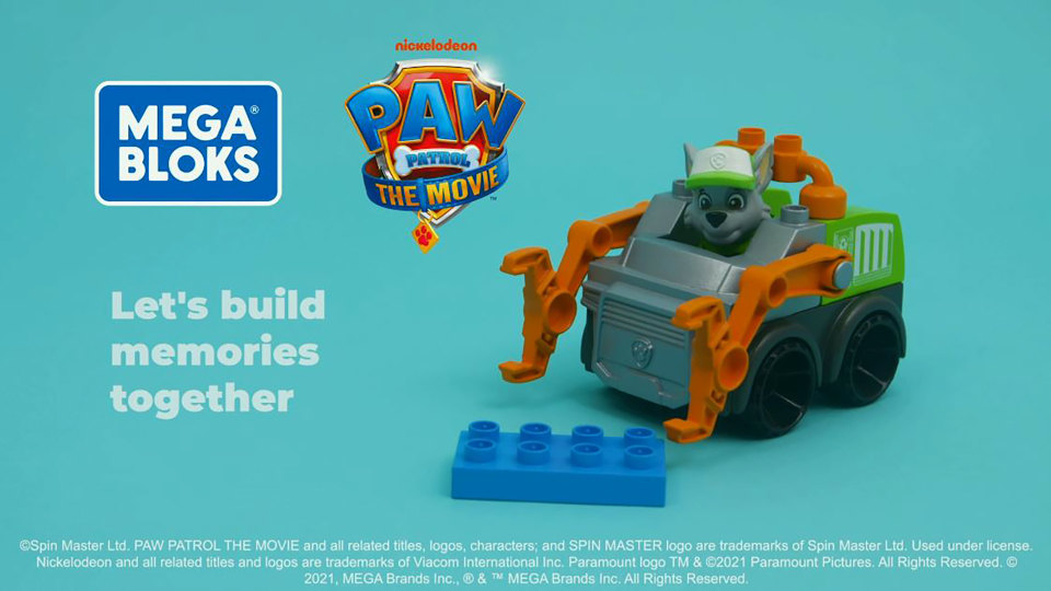 thumbnail video image 2 of MEGA BLOKS PAW Patrol Toy Blocks Rocky's City Recycling Truck with 1 Figure (11 Pieces), 2 of 7