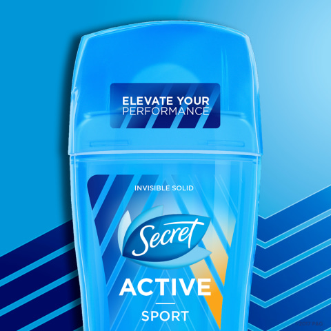Secret Active Invisible Solid Antiperspirant Deodorant Sport 2.6 Oz