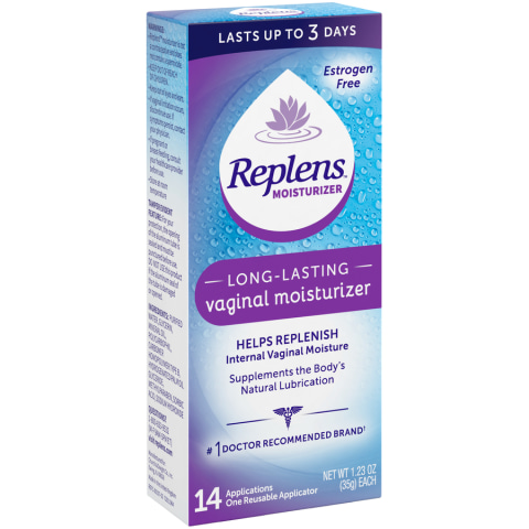 Replens Long-Lasting Vaginal Moisturizer Estrogen Free Pre-Filled  Applicators 8 ct