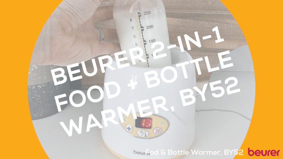 thumbnail video image 2 of Beurer Baby Bottle Warmer & Food Warmer, BY52 , Portable 2-in-1 Heater with Keep Warm Function for Breast-Milk, Formula & Food , AVENT & NUK Bottles , with Lifter, LED Display, Safety Switch-Off & Cap, 2 of 7