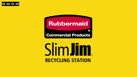 Rubbermaid - SLIM JIM Recycling Station 4-Stream Landfill/Paper