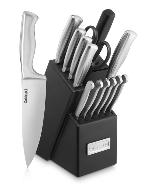 Cuisinart 15-Piece Hollow Handle Knife Block Set in Stainless Steel