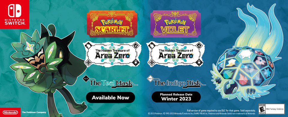 Pokemon Violet + The Hidden Treasure of Area Zero DLC Bundle - Nintendo  Switch