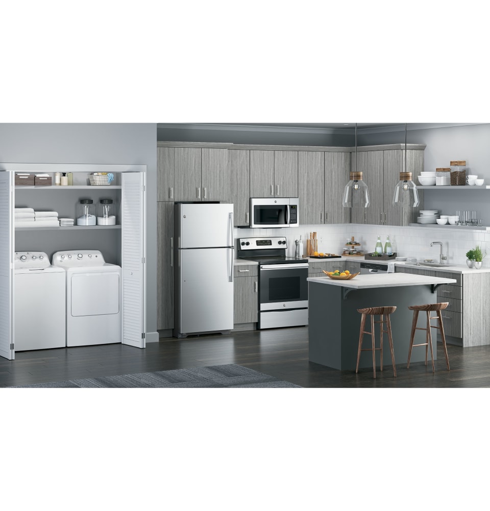 GE® 1.6 Cu. Ft. Stainless Steel Over The Range Microwave, Wiley's Interior  Furnishings & Design