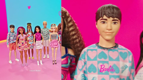 Barbie Fashionistas Ken Doll #220 with Orange Patterned Shirt