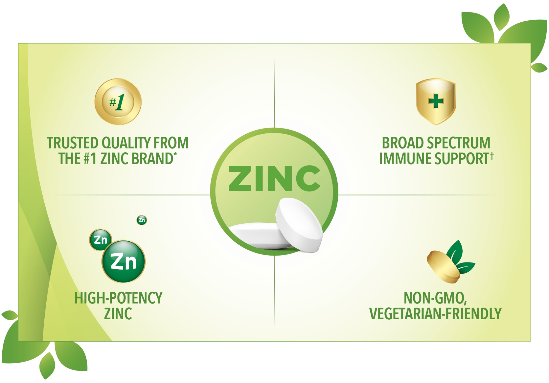Trusted Quality From the #1 Zinc Brand* 