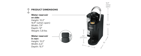 Keurig k supreme dimensions sale