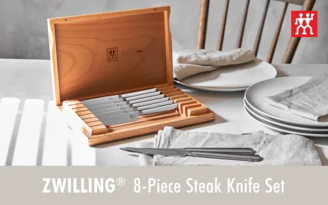 ZWILLING J.A. Henckels ZWILLING Steak Knife Set of 8, German Knife