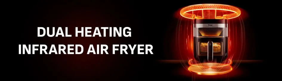 dual heating infrared air fryer