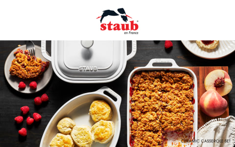 Staub Ceramic 4 Pc Mixed Baking Dish Set in Cherry — Las Cosas